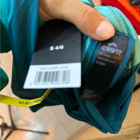 Nwt Crivit Teal Racerback Sports Bra - Picture 3 of 4